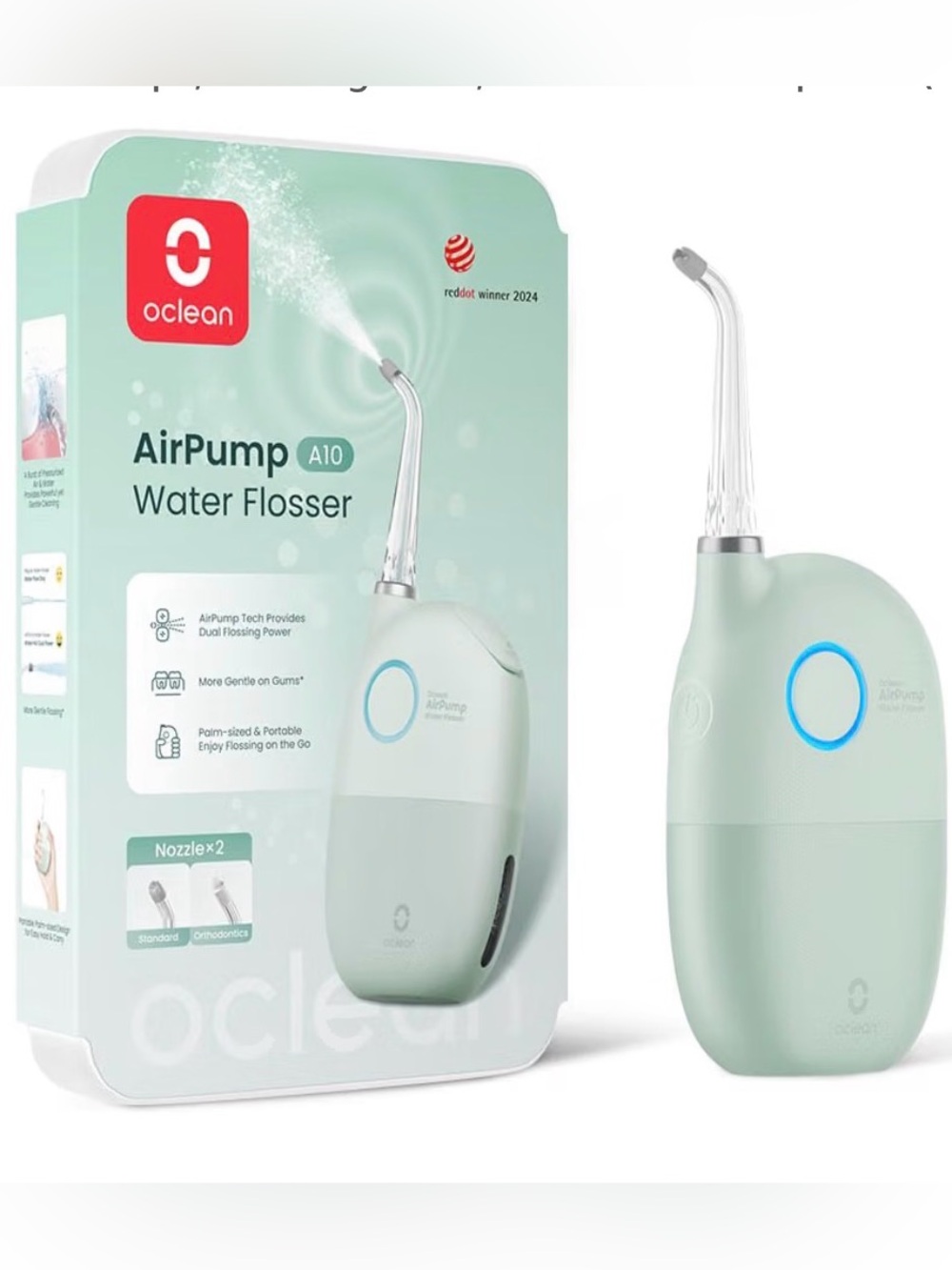 Oclean AirPump A10 Water Flosser — Mint Green